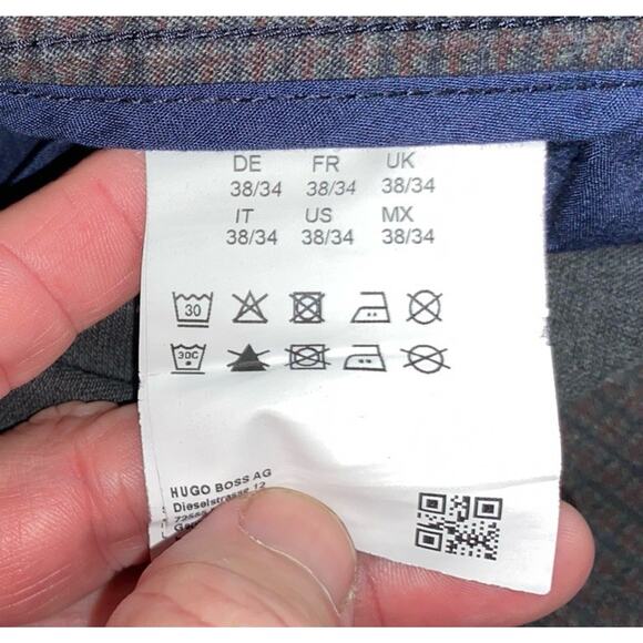 Hugo Boss Maine3-20 Stretch 5-Pocket Jean Style Pants. Micro-Check, 38X29. GUC! - Picture 8 of 12